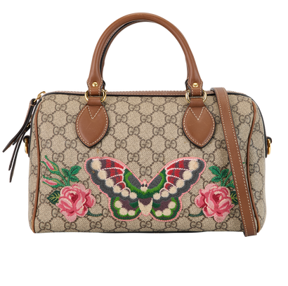 Embroidered Boston Bag, front view